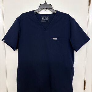 Figs Technical Collection Scrub Top Navy Blue One Pocket Catarina Size Medium